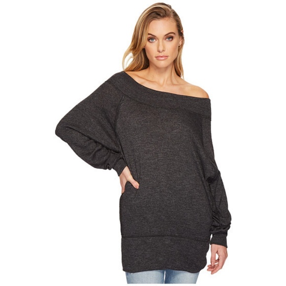 Free People Tops - Free People Small Grey Palisades Off Shoulder Top